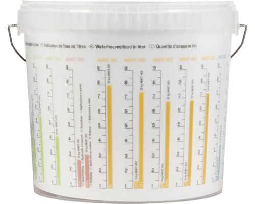 Seau avec échelle de volume pour mesurer les liquides