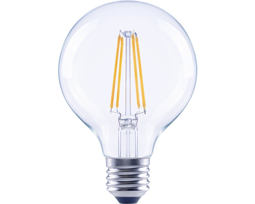 FLAIRAmpoule globe LED à intensité lumineuse variable G80 E27/7W(60W) 806 lm 2700 K blanc chaud transparent Ampoule LED claire avec culot E27