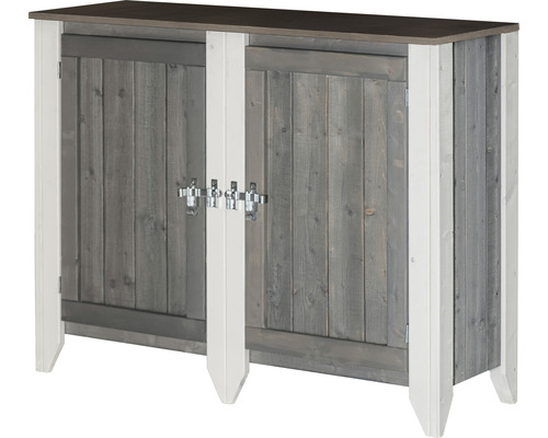 Armoire en bois avec deux portes et loquet de fermeture