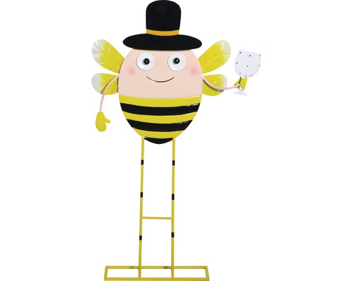 Dekofigur Biene mit Hut H 101 cm Metall gelb schwarz