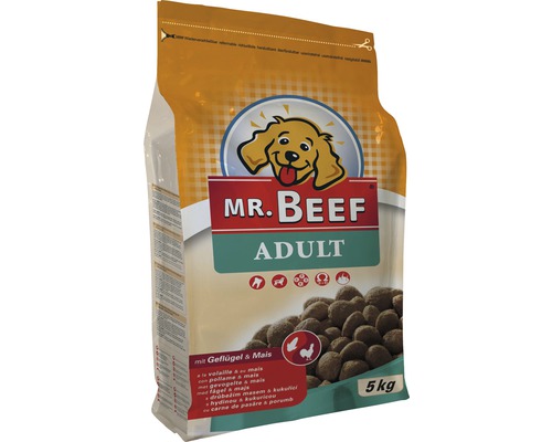 Hundefutter trocken MR. BEEF Adult Geflügel und Mais 5 kg