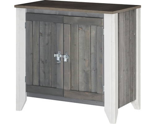 Holz Gartenschrank mit zwei Türen und Verschluss