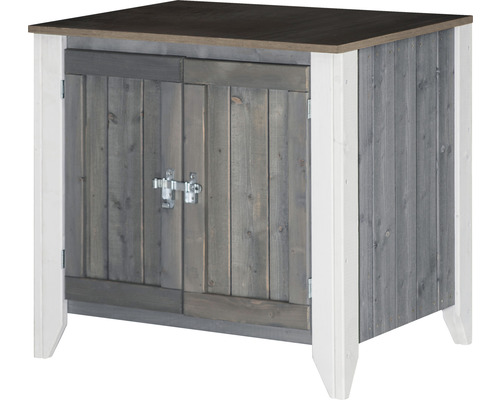 Holz Gartenschrank mit zwei Türen und Verschluss