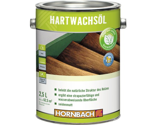 Huile-cire dure incolore HORNBACH 2.5 l