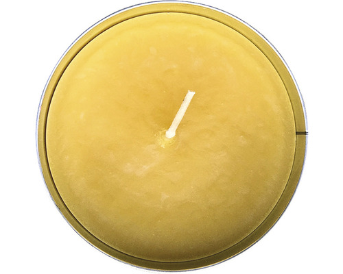 Citronella Windlicht aus Recylematerial H 6,2 ø 15,3 cm gelb