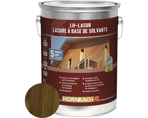 Lasure noyer contenant des solvants HORNBACH 5 l