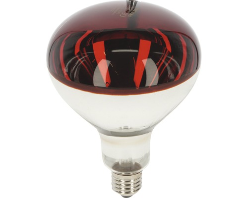 Ampoule infrarouge KERBL verre dur 150 W, ampoule chauffante rouge culot E27 Lampe infrarouge avec culot E27