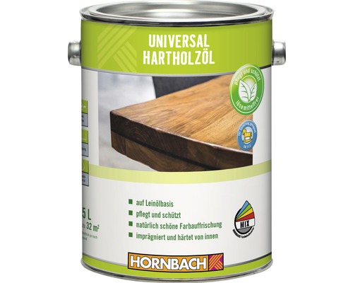 Huile pour bois dur universelle HORNBACH incolore 2.5 l
