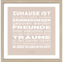 Gerahmtes Bild Freunde & Träume 53x53 cm