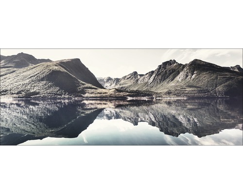 Glasbild Nordic Lake 30x80 cm