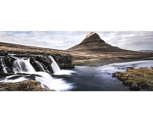 Glasbild Nordic Waterfall I 30x80 cm
