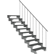 Escalier avec cadre métallique et main courante