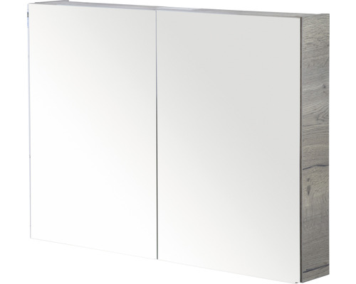 Armoire de toilette à miroir avec deux portes et structure en bois