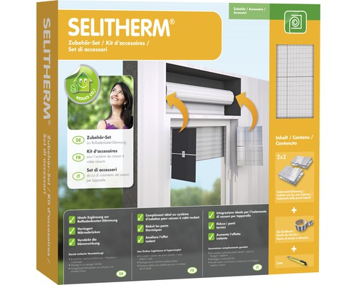 Kit d’accessoires pour isolation de caisson de volet roulant Selitherm 13 mm Kit d''accessoires Selitherm pour isolation de caisson de volets roulants