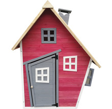 Kinderspielhaus aus Holz mit Fenster, Tür und Schornstein