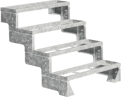 Escalier extérieur Pertura Tallis sans balustrade 4 pas de marche marches de 80 cm métal Escalier extérieur Pertura Tallis sans balustrade 4 pas de marche marches de 80 cm métal