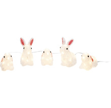 Guirlande lumineuse avec motifs de lapins pour la décoration de Pâques