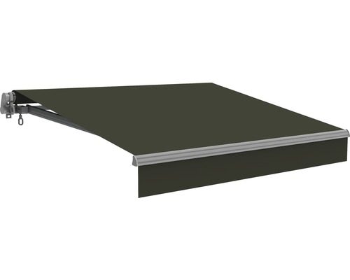 Gelenkarmmarkise 2x1,5 Stoff Uni grau mit Lotuseffekt Gestell RAL 9006 weissaluminium