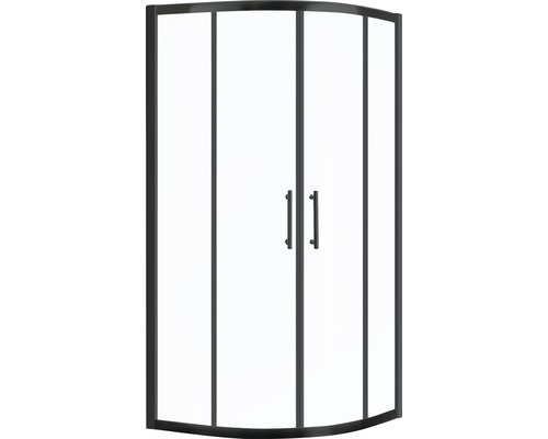 Cabine de douche arrondie avec portes en verre