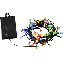 Guirlande lumineuse avec diodes électroluminescentes multicolores et boîtier à piles