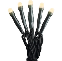 Guirlande lumineuse à LED avec lumières blanc chaud et câble noir