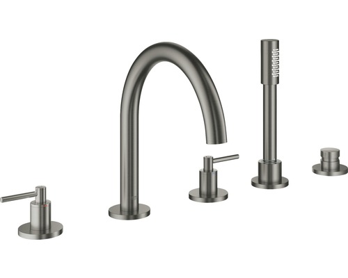 GROHE Zweigriff Badewannenarmatur ATRIO hard graphite gebürstet 19922AL3