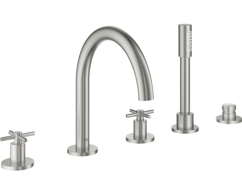 GROHE Zweigriff Badewannenarmatur ATRIO supersteel matt 19923DC3