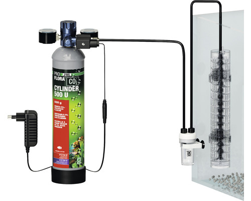 Système de fertilisation au CO2 JBL ProFlora avec bouteille de CO2, détendeur, arrêt nocturne, réacteur et accessoires