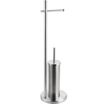 Toilettenpapierhalter mit Bürstengarnitur aus Metall