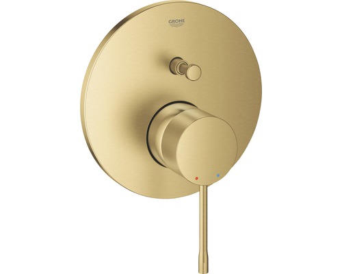 GROHE Badewannenarmatur Unterputz ESSENCE cool sunrise gebürstet 24058GN1 Grohe Logo. Aufputz-Thermostatarmatur mit rundem Design und Temperaturregler