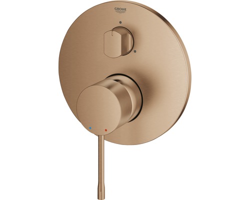 Grohe Logo. Duscharmatur mit Hebel zur Steuerung von Temperatur und Wassermenge.