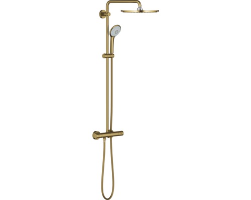 Colonne de douche avec thermostat GROHE système Euphoria 310 26075GN0 cool sunrise brossé