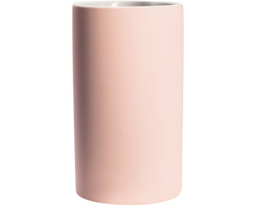 Bali Zahnputzbecher – Rosa/weiß, Steingut, 9,5 Cm Hoch, Von Spirella