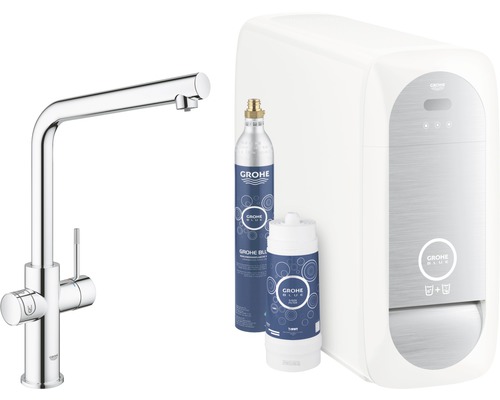 GROHE Küchenarmatur mit Sprudel GROHE BLUE HOME chrom 31454001