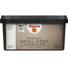 Peinture Alpina effet métal or rose, pot de 1 litre