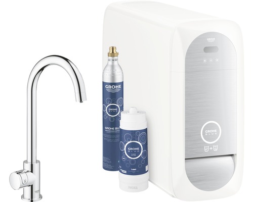 GROHE Küchenarmatur mit Sprudel GROHE BLUE HOME chrom 31498001-0