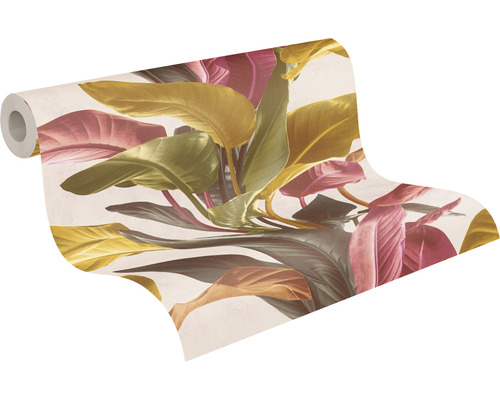 Rouleau de papier peint avec motif de plantes