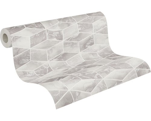 Tapetenrolle mit geometrischem Würfelmuster