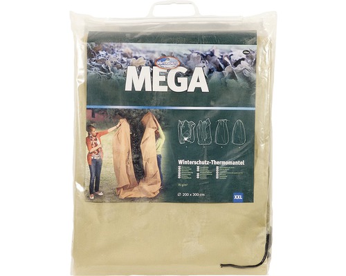 Housse en non-tissé X-treme 240x200 cm beige MEGA Housse thermique de protection hivernale dans son emballage, dimensions 200 x 300 cm