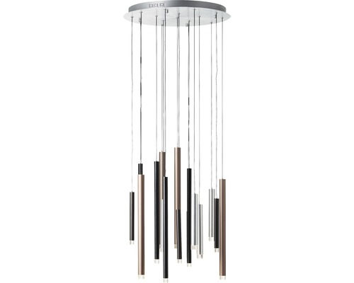 Moderne Hängeleuchte mit zylindrischen Elementen in verschiedenen Höhen