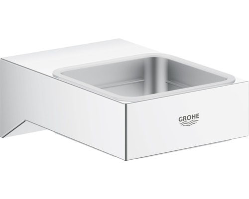 Support pour gobelet, porte-savon ou distributeur de savon GROHE Selection Cube chrome 40865000