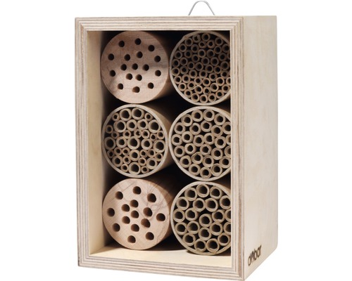 Insektenhotel Profi-Wildbienen-Nisthilfe mit 6 Blöcken 15x12.5x22 cm