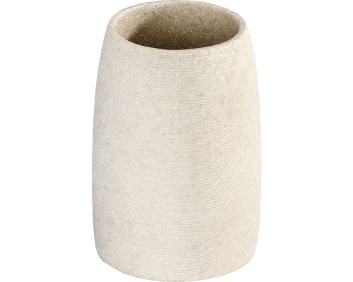 Zahnputzbecher Goa beige Zahnputzbecher aus Steinzeug