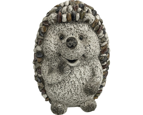 Figurine décorative de jardin Lafiora hérisson en fibre de verre 21 x 17 x 28,5 cm gris