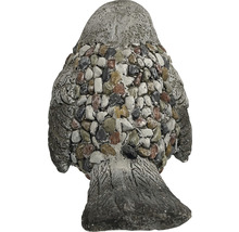 Gartenfigur Dekofigur Lafiora Vögel Fiberglas 27,5 x 19,5 x 23 cm grau