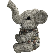 Gartenfigur Dekofigur Lafiora Elefant Fiberglas 26 x 19 x 33 cm grau
