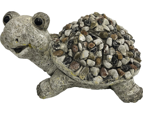 Gartenfigur Dekofigur Lafiora Schildkröte Fiberglas 31 x 21 x 17 cm grau