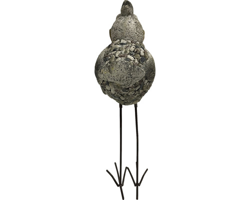 Vogel Gartenfigur aus Stein mit Metallbeinen