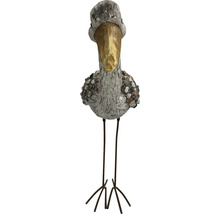 Gartenfigur Dekofigur Lafiora Kranich Fiberglas 34 x 15 x 54 cm grau