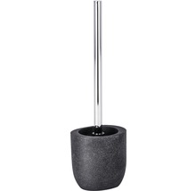 Toilettenbürste mit Halter aus Stein und Metallstiel